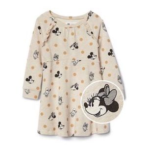 NEW Gap Disney Mickey and Minnie Gold Dot Dress